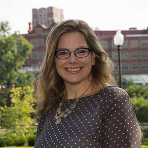 A headshot of Jennifer Pierce Thomas, who serves on staff as the Associate Director of Sorority and Fraternity Life.