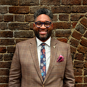 A headshot of Stephen J. Black, who serves on staff as the MGC/NPHC Coordinator for the Office of Sorority and Fraternity Life.