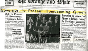 1950 Student Newspaper: Governor to Present Homecoming Queen