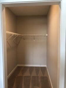 An empty walk in closet