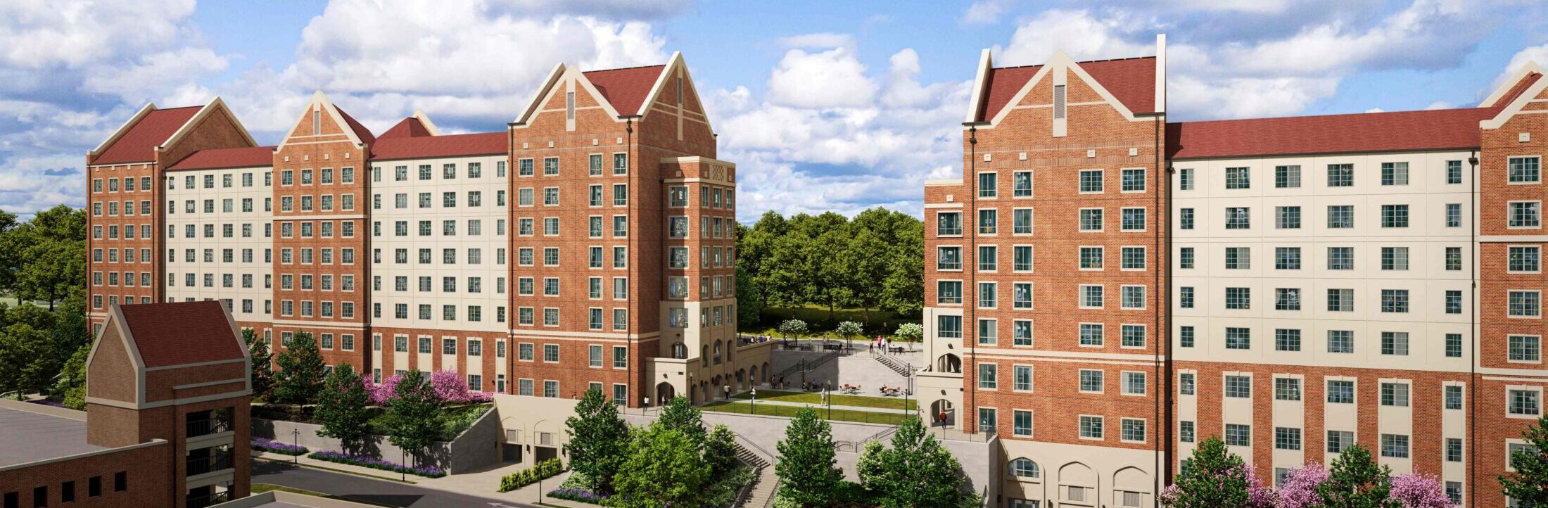 Exterior rendering of Beacon Hall.