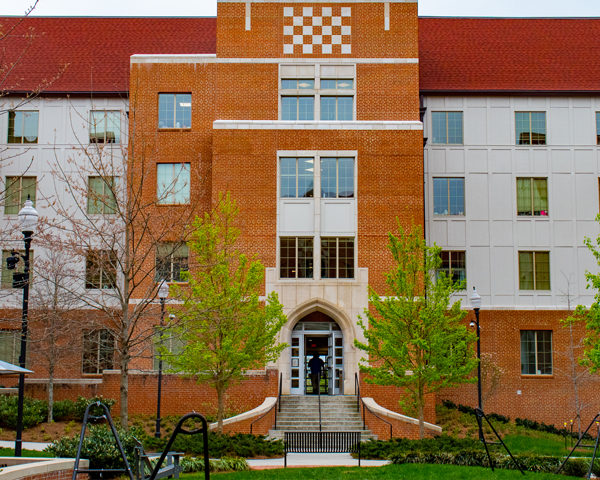 An exterior of Robinson Hall