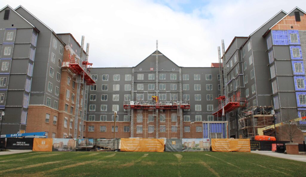Poplar Hall under construction
