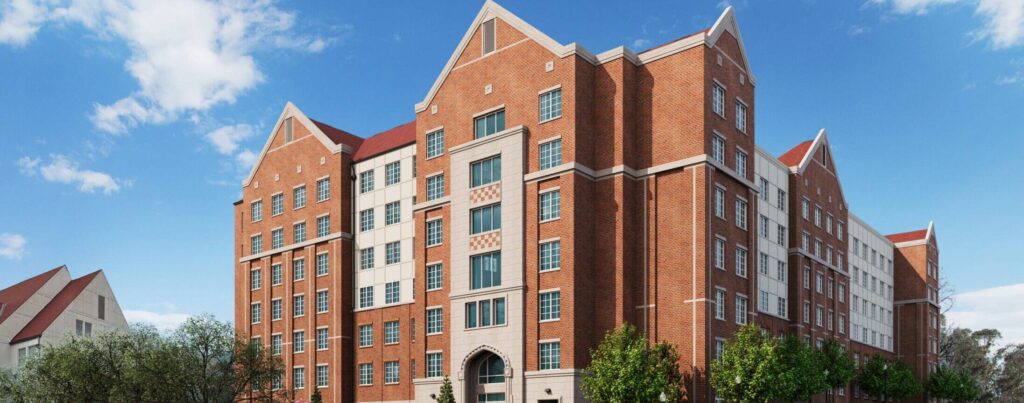 Exterior of the Poplar Hall building