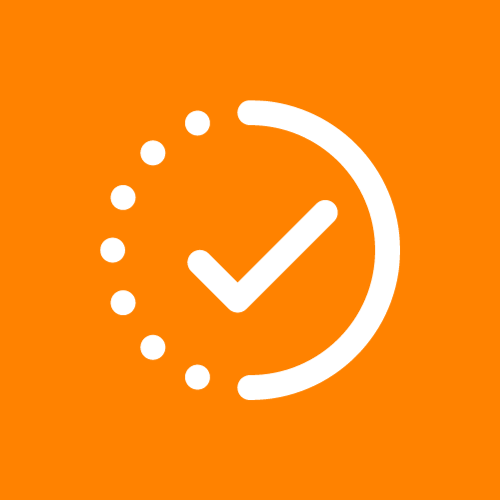 Clip art image of a checkmark in a circle