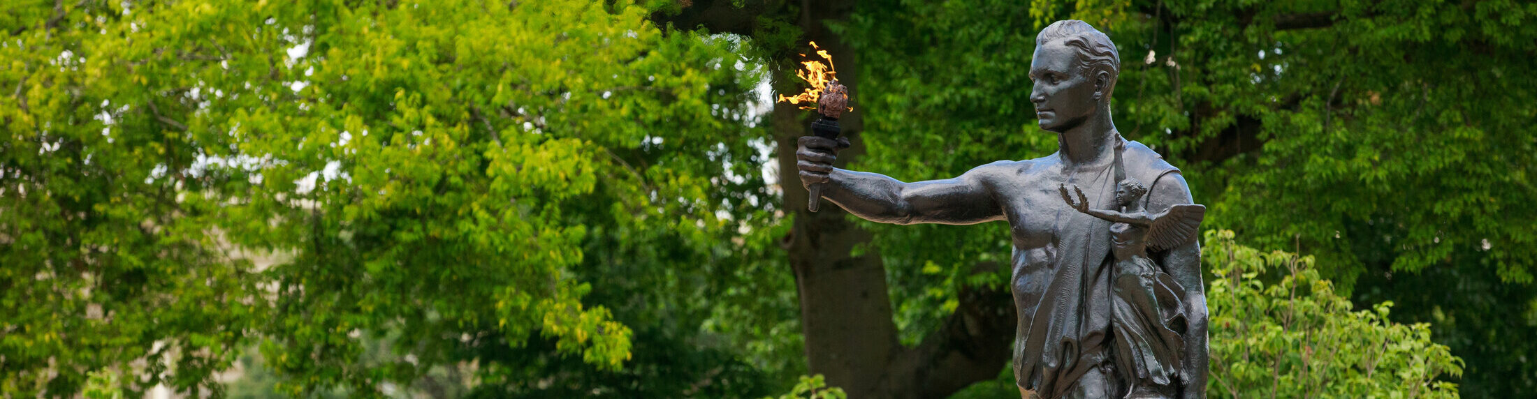 Torchbearer in Circle Park on July 31, 2019. Photo by Steven Bridges/University of Tennessee