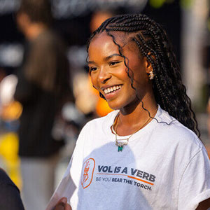 Student visits during a Multicultural Student Life welcome back event on August 22, 2023.