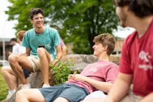 Students relax at Fraternity Park