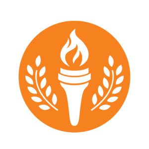 Volunteer Impact Academy icon with image of a torch