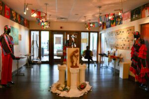 an exhibit of artifacts 
