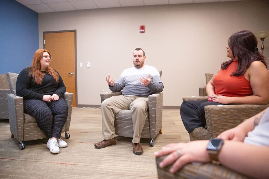 people sitting in a circle